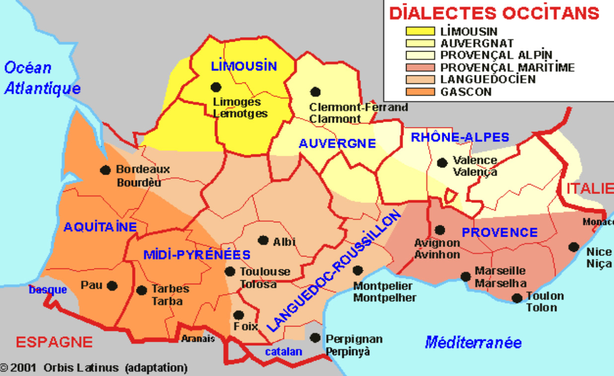 carte dialectes occitans